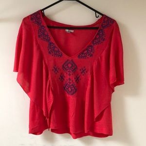Red Urban Outfitters Ecote Blouse Size Small